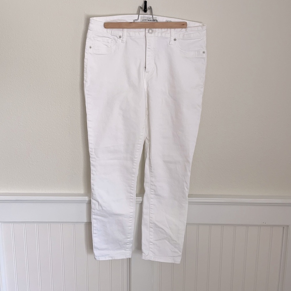 LUCKY BRAND HAYDEN CROP WHITE JEAN size 12